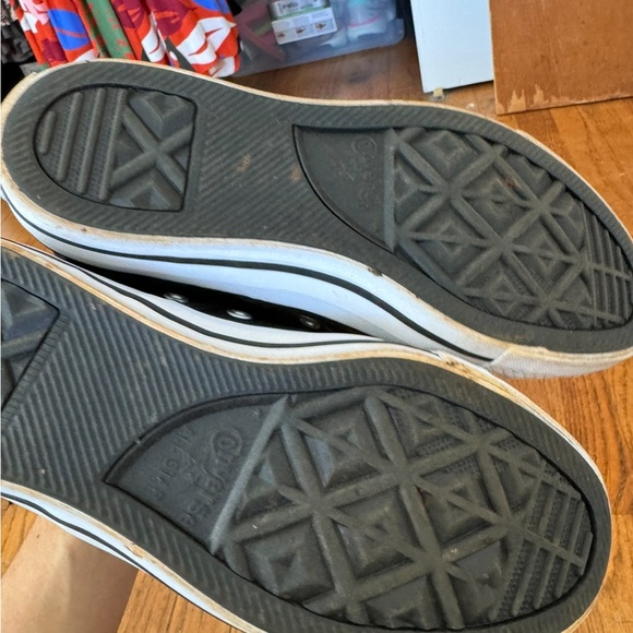 Converse All Star High Tops Black Leather 6 - Picture 5 of 6